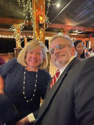 Mrs. Pierce with Mr. Pierce at the POY Banquet